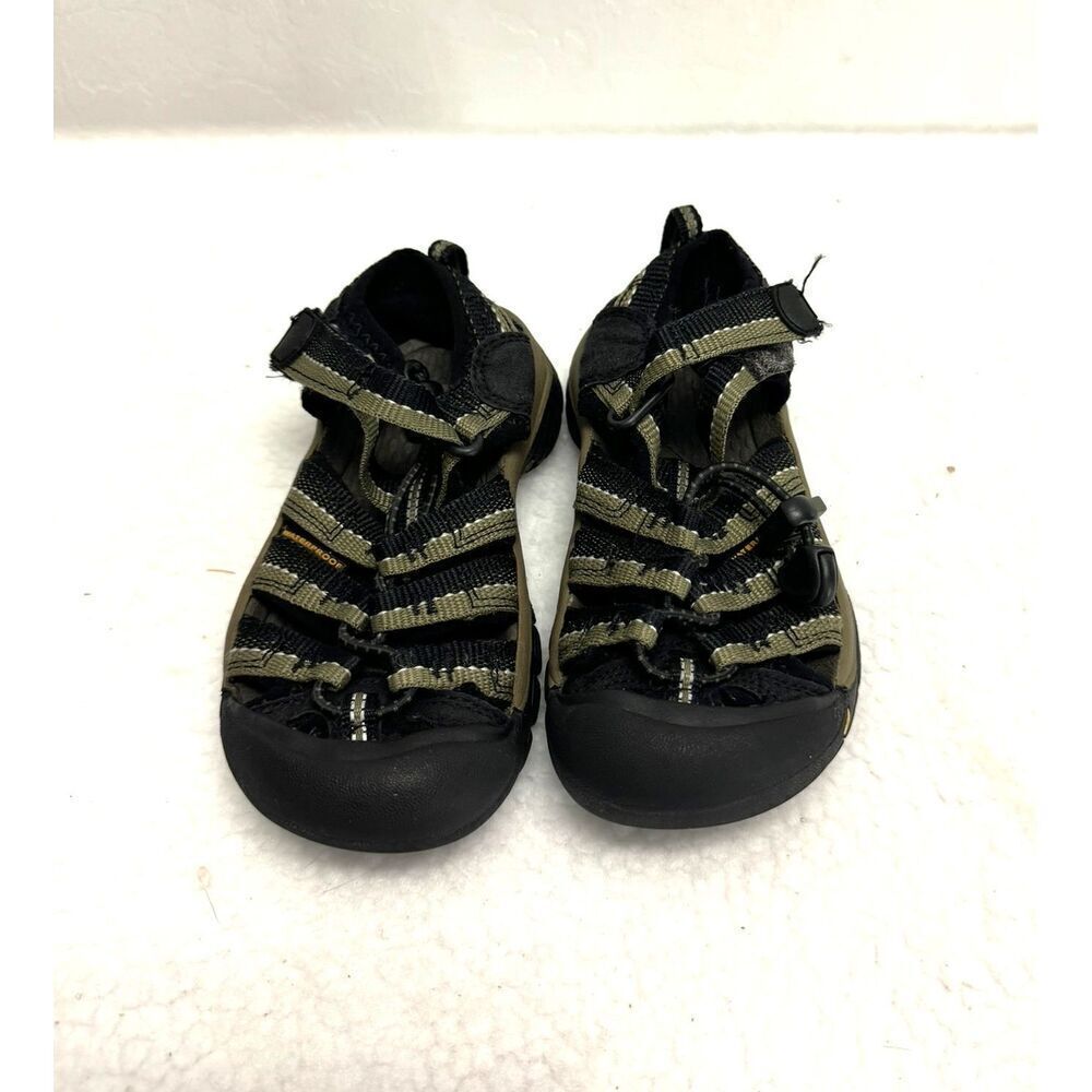 Keen Black Green Closed Toe Strap Hiking Sandals Unisex Size EU 28 US 10